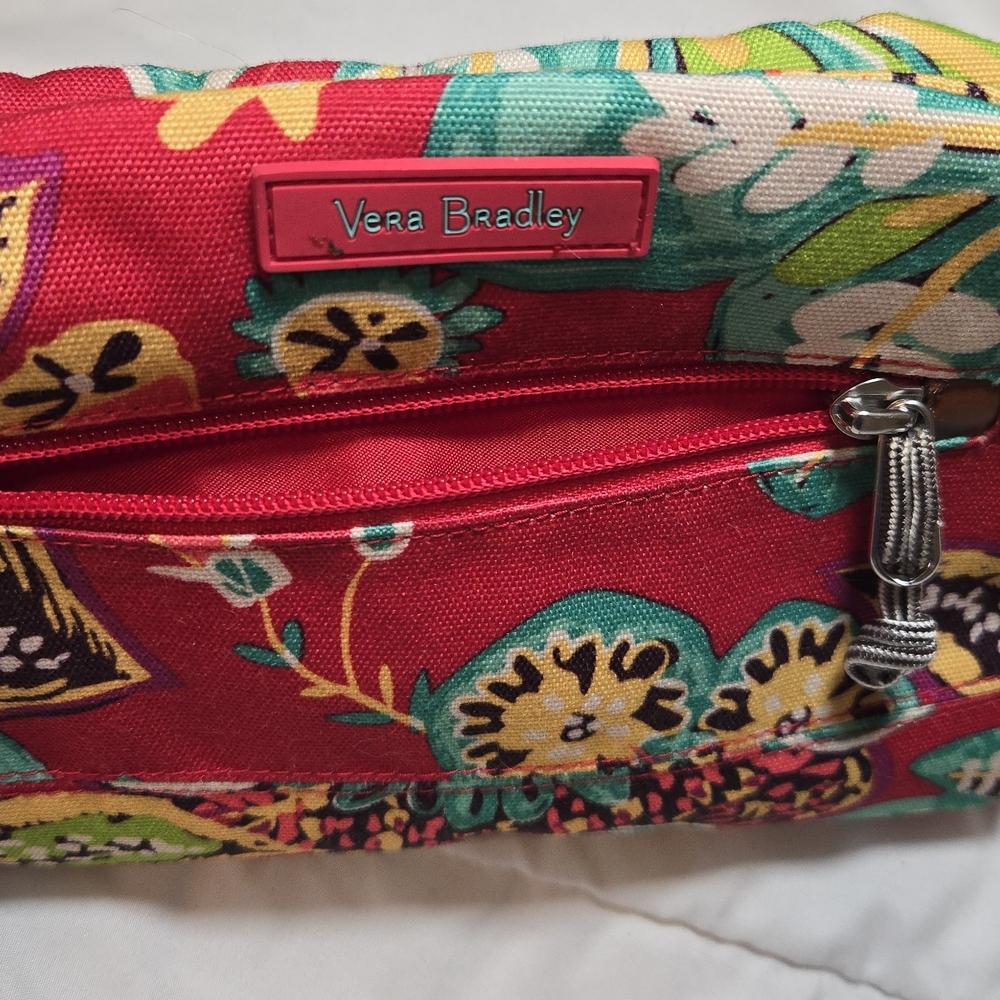 Vera Bradley Red Floral Cosmetic Bag